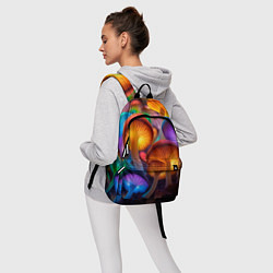 Рюкзак Неоновые светящиеся грибы, цвет: 3D-принт — фото 2
