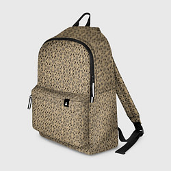 Рюкзак Светло-коричневый узоры, цвет: 3D-принт