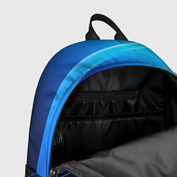 Рюкзак Синяя и черная абстракция геометрическая, цвет: 3D-принт — фото 2
