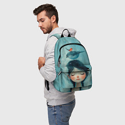 Рюкзак Девочка с птицами, цвет: 3D-принт — фото 2