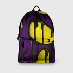 Рюкзак Желтые яркие пятна краски на фиолетовом, цвет: 3D-принт — фото 2