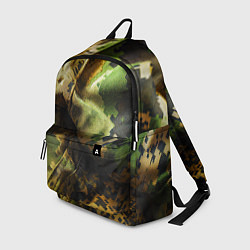 Рюкзак Реалистичный камуфляж на ткани, цвет: 3D-принт