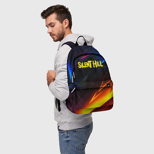Рюкзак Silent hill stripes neon / 3D-принт – фото 5