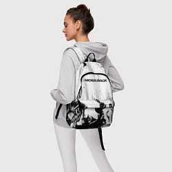 Рюкзак Nickelback серый дым рок, цвет: 3D-принт — фото 2