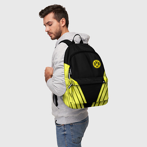Рюкзак Borussia geometry yellow / 3D-принт – фото 5