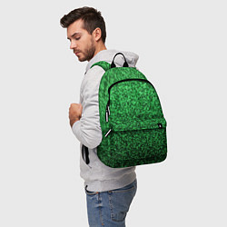 Рюкзак Мелкая мозаика зелёный градиент, цвет: 3D-принт — фото 2