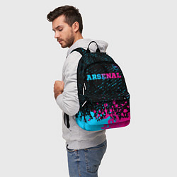 Рюкзак Arsenal - neon gradient посередине, цвет: 3D-принт — фото 2