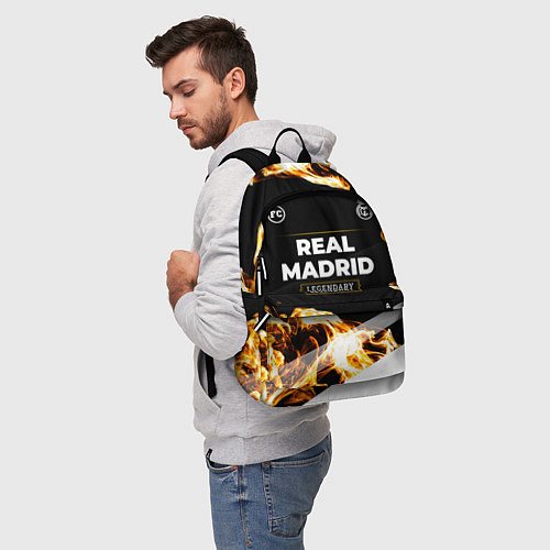 Рюкзак Real Madrid legendary sport fire / 3D-принт – фото 5