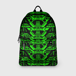 Рюкзак Зелёная техно-броня на чёрном фоне, цвет: 3D-принт — фото 2