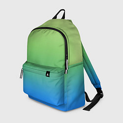 Рюкзак Градиент зелёно-голубой, цвет: 3D-принт