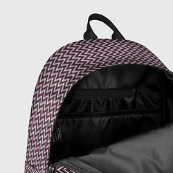 Рюкзак Треугольные полосы пыльно-розовый, цвет: 3D-принт — фото 2