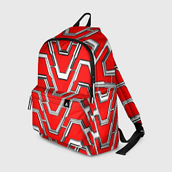 Рюкзак Техно броня красно-белая, цвет: 3D-принт