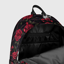 Рюкзак Черепа с алыми розами, цвет: 3D-принт — фото 2
