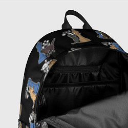 Рюкзак Котики и шахматы на черном, цвет: 3D-принт — фото 2