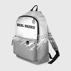 Рюкзак Real Madrid sport на светлом фоне посередине, цвет: 3D-принт