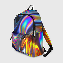 Рюкзак Абстрактный разноцветный жидкий металл, цвет: 3D-принт