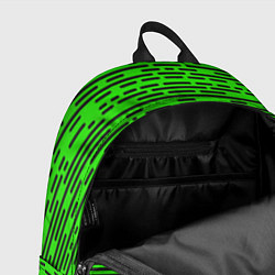 Рюкзак Чёрные полосы на зелёном фоне, цвет: 3D-принт — фото 2