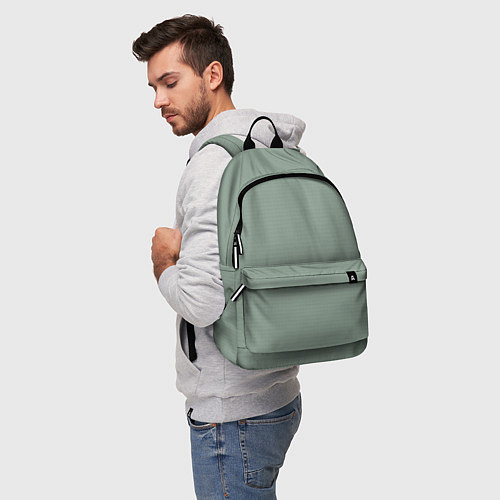 Рюкзак Светлый серо-зелёный текстурированный / 3D-принт – фото 5