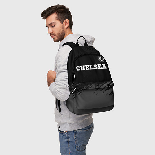 Рюкзак Chelsea sport на темном фоне посередине / 3D-принт – фото 5