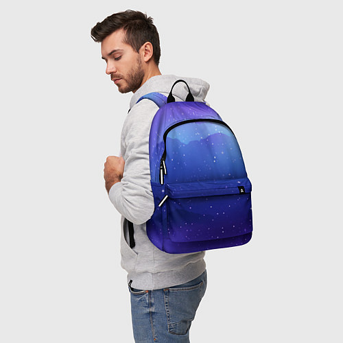 Рюкзак Синий космос и звезды / 3D-принт – фото 5