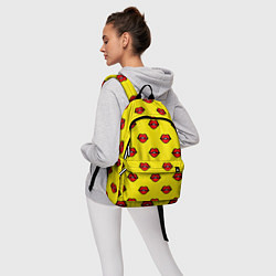 Рюкзак Яркий паттерн с губами, цвет: 3D-принт — фото 2
