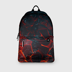 Рюкзак Темная абстракция с разломом красных плит, цвет: 3D-принт — фото 2