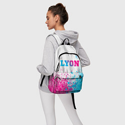 Рюкзак Lyon neon gradient style посередине, цвет: 3D-принт — фото 2