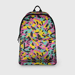 Рюкзак Пиксельный камуфляжный паттерн в неоновых цветах, цвет: 3D-принт — фото 2
