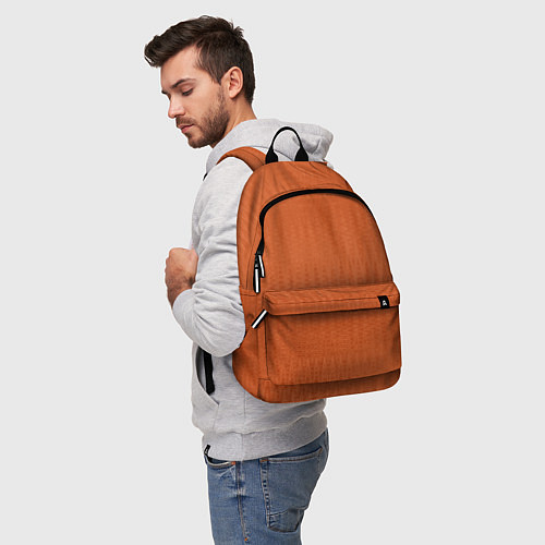 Рюкзак Светлый коричневый текстурированный / 3D-принт – фото 5
