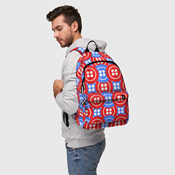 Рюкзак Красные и синие пуговицы, цвет: 3D-принт — фото 2
