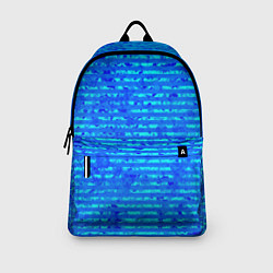 Рюкзак Яркий голубой абстрактный полосатый, цвет: 3D-принт — фото 2