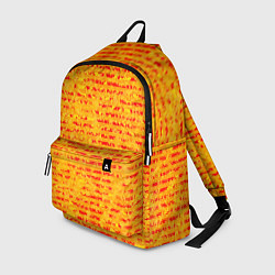 Рюкзак Яркий красно-жёлтый абстарктный полосатый, цвет: 3D-принт