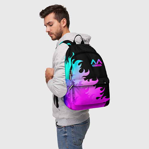 Рюкзак Bungo Stray Dogs неоновый огонь / 3D-принт – фото 5