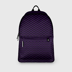Рюкзак Чёрно-фиолетовый ломаные полосы, цвет: 3D-принт — фото 2