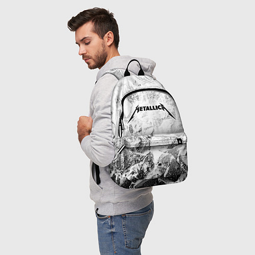 Рюкзак Metallica white graphite / 3D-принт – фото 5