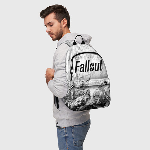 Рюкзак Fallout white graphite / 3D-принт – фото 5