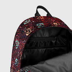 Рюкзак Тёмный красный текстурированный кубики, цвет: 3D-принт — фото 2
