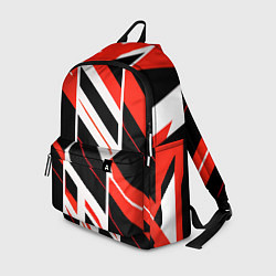 Рюкзак Black and red stripes on a white background, цвет: 3D-принт