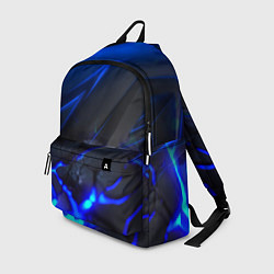 Рюкзак Синяя абстракция с плитами, цвет: 3D-принт