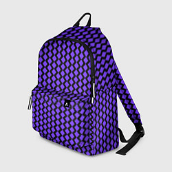 Рюкзак Паттерн фиолетовые ромбы, цвет: 3D-принт