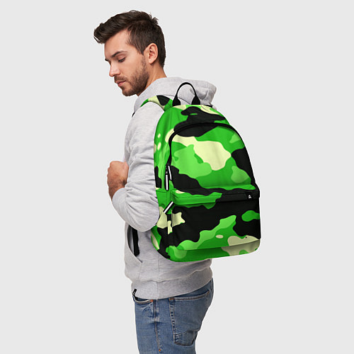 Рюкзак Зелёный камуфляж текстура / 3D-принт – фото 5