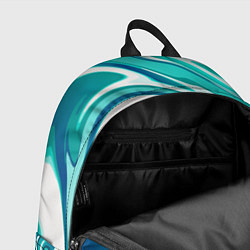 Рюкзак Кислотно синий белый мраморный фон, цвет: 3D-принт — фото 2