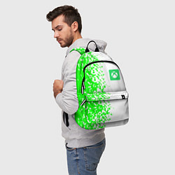 Рюкзак Xbox кислотные зеленые краски, цвет: 3D-принт — фото 2