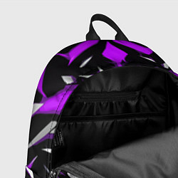Рюкзак Purple and white abstraction on a black background, цвет: 3D-принт — фото 2