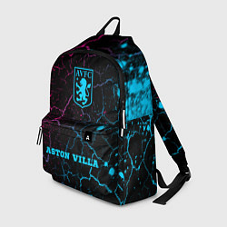 Рюкзак Aston Villa - neon gradient по-центру, цвет: 3D-принт