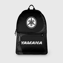 Рюкзак Yamaha speed на темном фоне со следами шин по-цент, цвет: 3D-принт — фото 2
