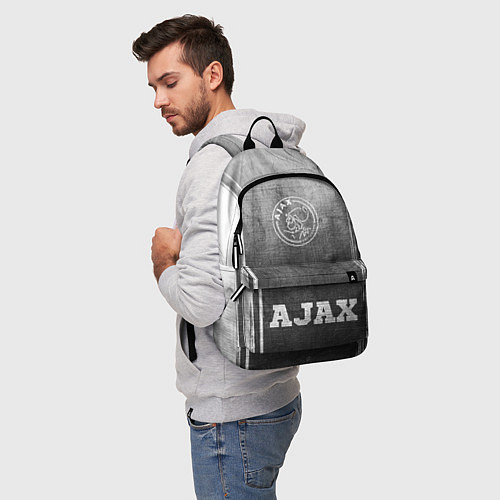 Рюкзак Ajax - grey gradient по-центру / 3D-принт – фото 5