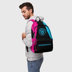 Рюкзак Manchester City - neon gradient по-центру, цвет: 3D-принт — фото 2