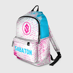 Рюкзак Sabaton neon gradient style по-центру, цвет: 3D-принт