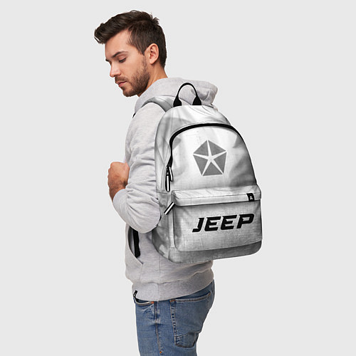 Рюкзак Jeep - white gradient по-центру / 3D-принт – фото 5